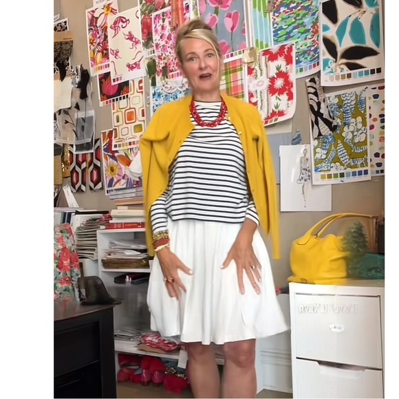 Frances Valentine▪️Long Sleeve Striped Tee - Picture 4 of 8